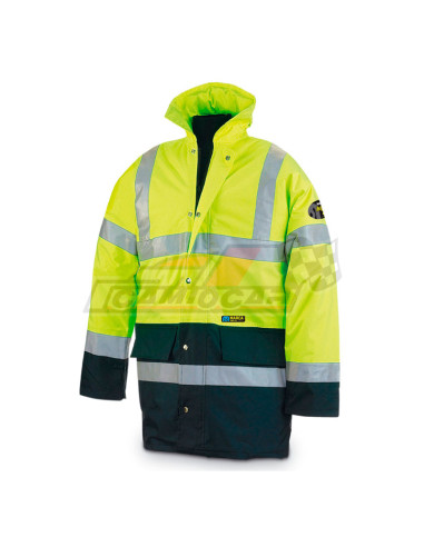 Parka alta visibilidad - Amarillo y azul marino de 320 gramos