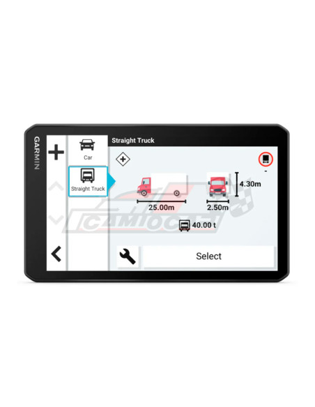 Navegador GPS Garmin dēzl™ LGV720 - Pantalla de 7" para camiones