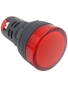Piloto LED Rojo 24V con Reflectante - Alta Visibilidad