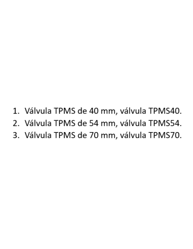 Válvula TPMS MS54 Llanta Alcoa para Sensor de 2ª Generación