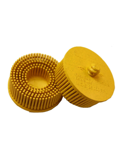 Disco Bristle 25 mm P080 amarillo - Limpieza eficiente de superficies