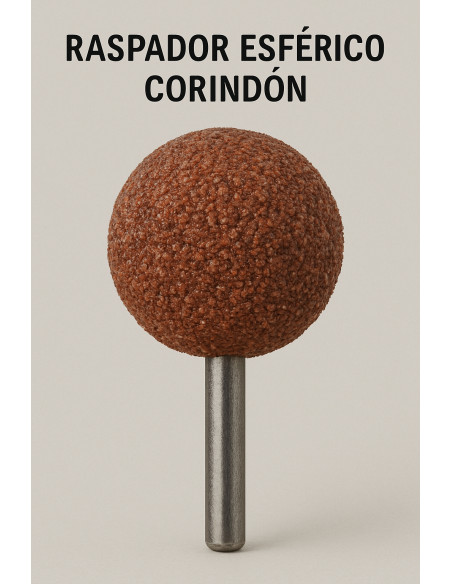 Raspador Esférico Corindón - Desbaste Preciso para Taller
