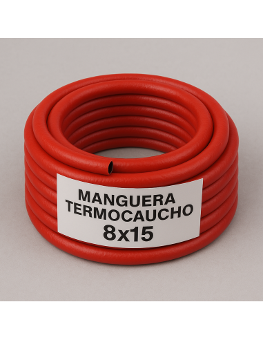 Manguera Termocaucho 8x15 - Resistente a Alta Temperatura y Presión