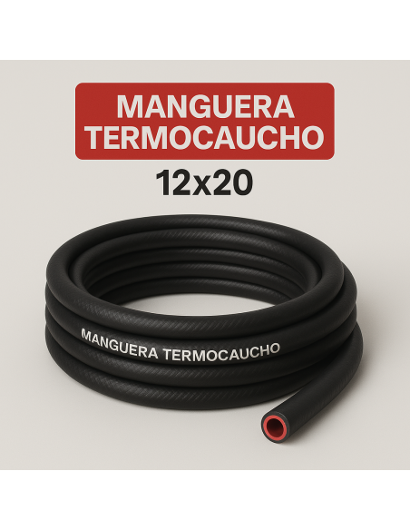 Manguera Termocaucho 12x20 - Alta Resistencia para Uso Industrial