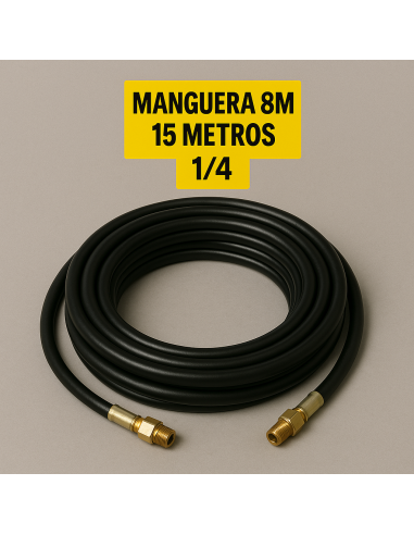 Manguera Neumática 15 m 1/4" - Flexible y Profesional