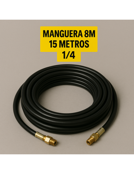 Manguera Neumática 15 m 1/4" - Flexible y Profesional