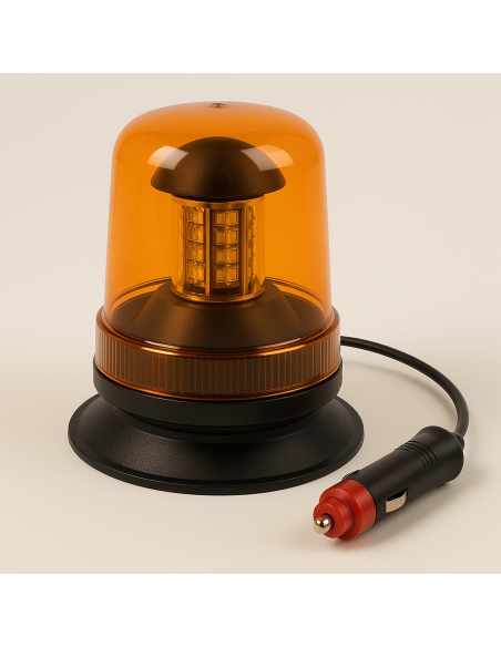 Rotativo LED 12–48V Maxirot - Imán y Ventosa Profesional