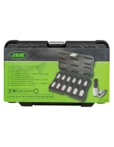 Set Vasos 1/2" 12 Puntas - 12 Piezas Taller