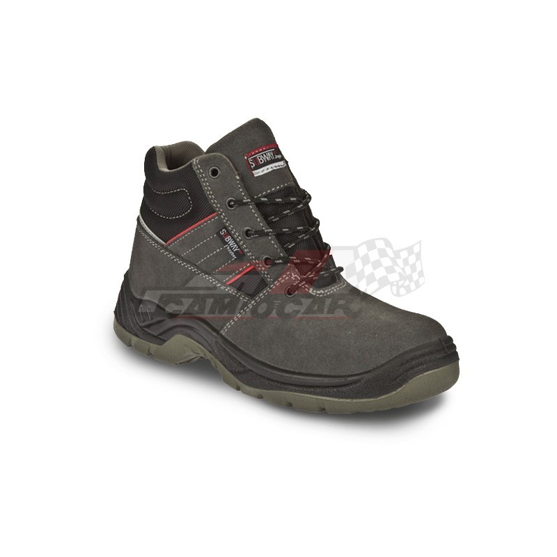 Jhayber New Menphis S1P SRC - Bota de Seguridad en Serraje y Nylon, Antideslizante y Antiestática