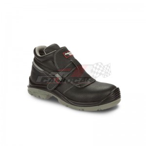 Jhayber New Cesio S3 SRC - Bota de Seguridad en Piel Flor Negra, Antideslizante y Libre de Metal