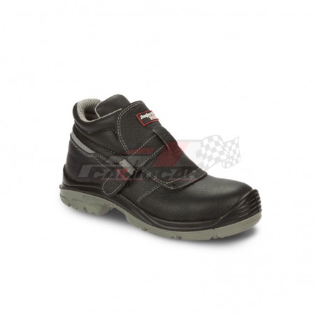 Jhayber New Cesio S3 SRC - Bota de Seguridad en Piel Flor Negra, Antideslizante y Libre de Metal