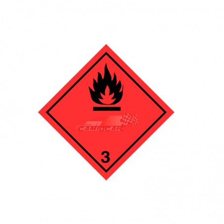 Placa líquidos inflamables clase 3