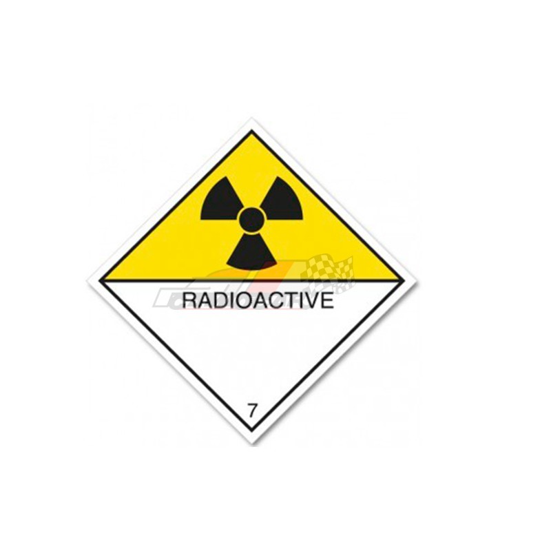 Placa materias radiactivas clase 7