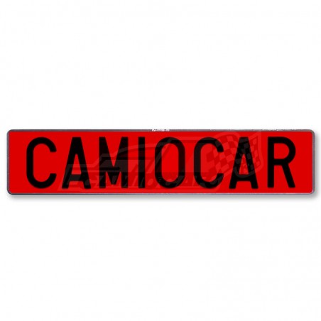 Matrícula Personalizada Roja de Aluminio para Camiones