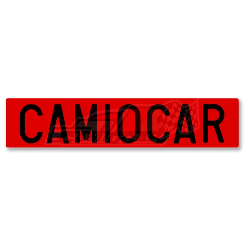 Matrícula Personalizada Roja de Plástico