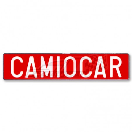 Matrícula Personalizada Roja con Letras Blancas de Aluminio - Añade Estilo a tu Camión