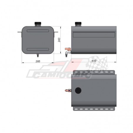 Bidón inoxidable 25L - 400x285x243mm