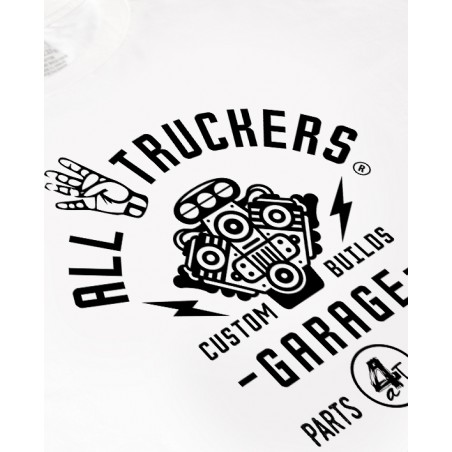 Camiseta Original A4T Custom Build Garage White | All4Truckers