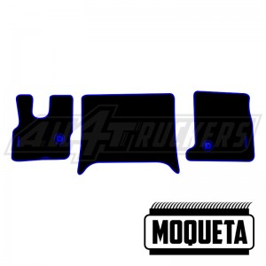 Renault Serie T, Z Cubremotor y alfombrillas planas negras y azules
