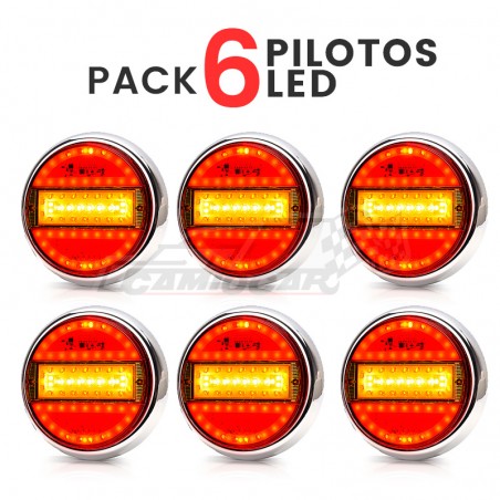 Pack 6 Piloto LED Redondos