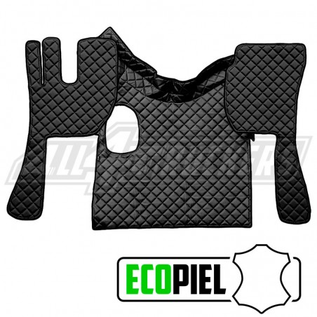 Volvo (FH 2009-2013) Cubremotor y alfombrillas Ecopiel negra