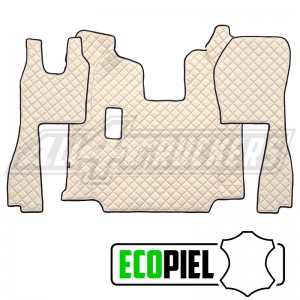 Set de Cubremotor y Alfombrillas de Ecopiel Beige para Scania R (2013 en adelante) - Camiocar
