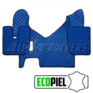 Iveco Stralis Cubremotor y alfombrillas Ecopiel azul