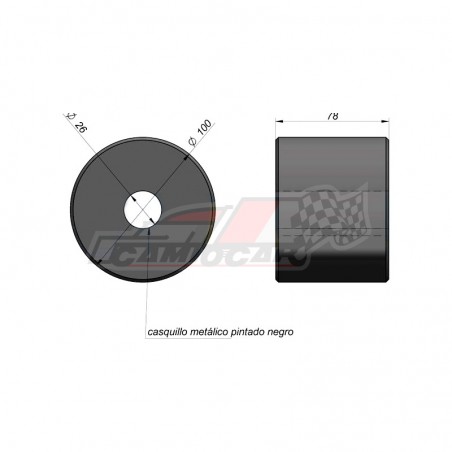 Rodillo de Goma 80x100Ømm Protección Eficaz - Vehículos Industriales