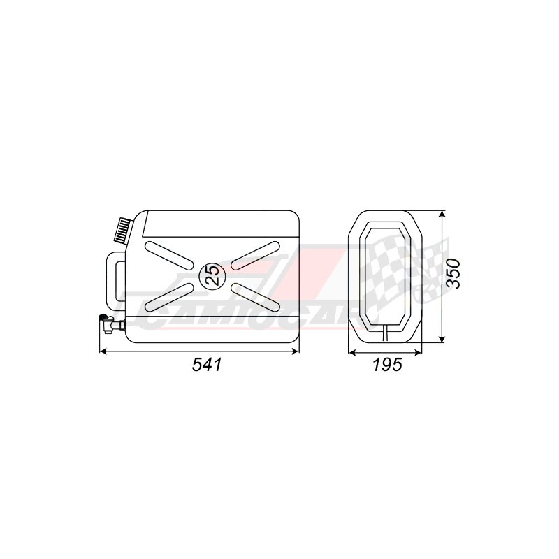 Bidón de Plástico 25L - Almacenamiento de Agua para Vehículos