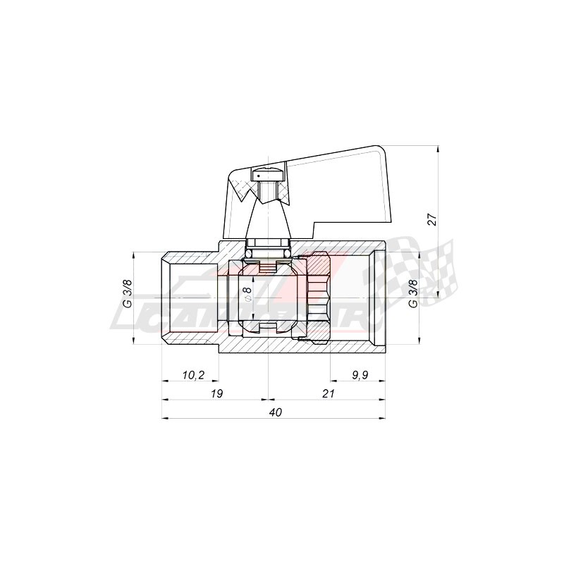 Grifo de acero inoxidable 3/8 para bidón