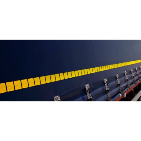 Cinta Reflectante Roja para Plataformas Lona - Seguridad y Visibilidad