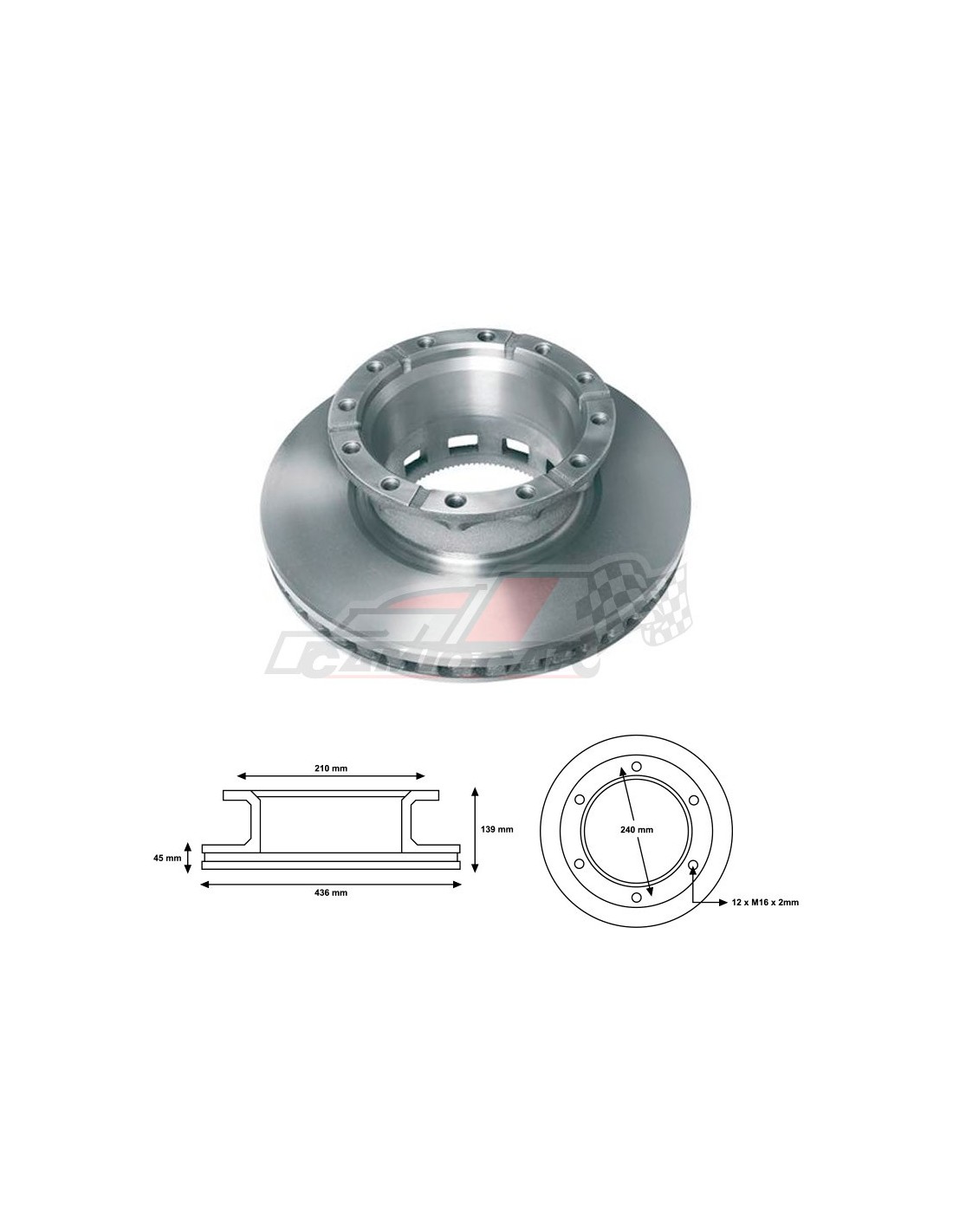 🛞 DISCO DE FRENO TRASERO Para IVECO MASSIF 🚙 4x4 | Reemplazo 500031479 / PS-850238 | Marca Santana | Repuesto Directo