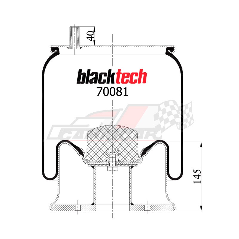 Fuelle de Suspensión Neumática para Volvo FH12 y FM12 - Blacktech