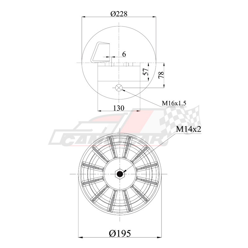 Fuelle de Suspensión Neumática para Volvo FH12 y FM12 - Blacktech