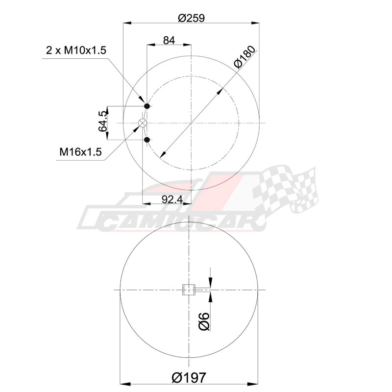 Fuelle de Suspensión Neumática para Volvo FH12 y FM12 - Blacktech