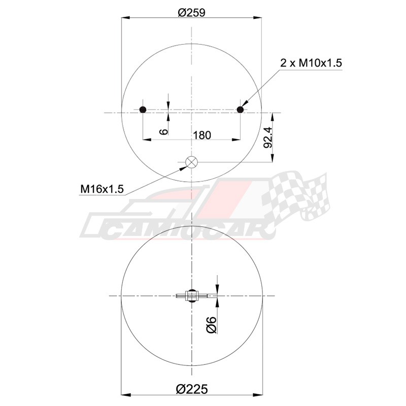 Fuelle de Suspensión Neumática para Volvo FH12 y FM12 - Blacktech