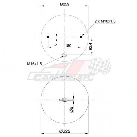 Fuelle de Suspensión Neumática para Volvo FH12 y FM12 - Blacktech