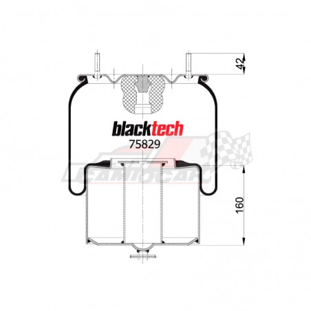 Fuelle de Suspensión Neumática para Volvo FH12 y FM12 - Blacktech