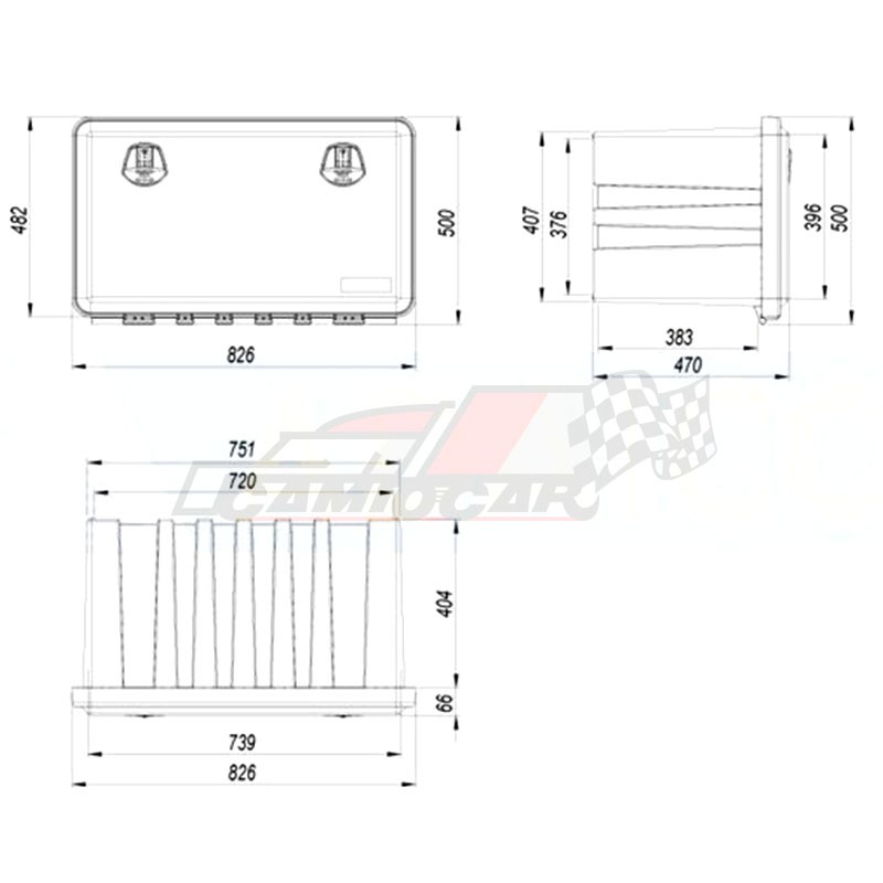 Cajón Herramientas 826x500x470
