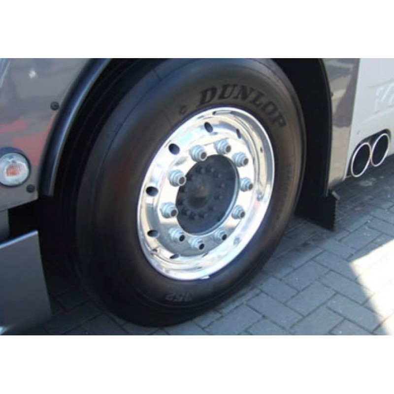 Kit de 2 Tapacubos Delanteros Imitación Llanta de 22,5" en Acero Inoxidable