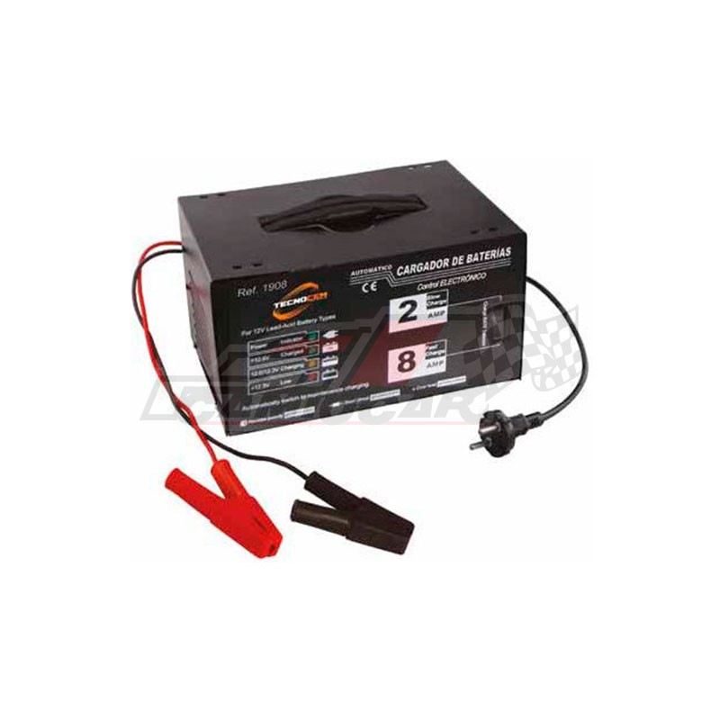 Banco de Carga 12V, 2-8 Amperios - Carga Eficiente para Baterías de Vehículos Pesados