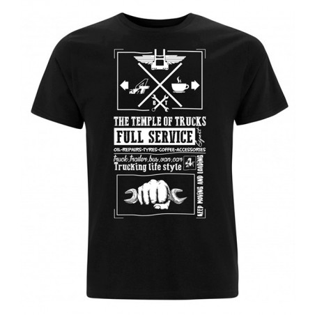Camiseta Original A4T Negra Temple of Trucks | All4Truckers