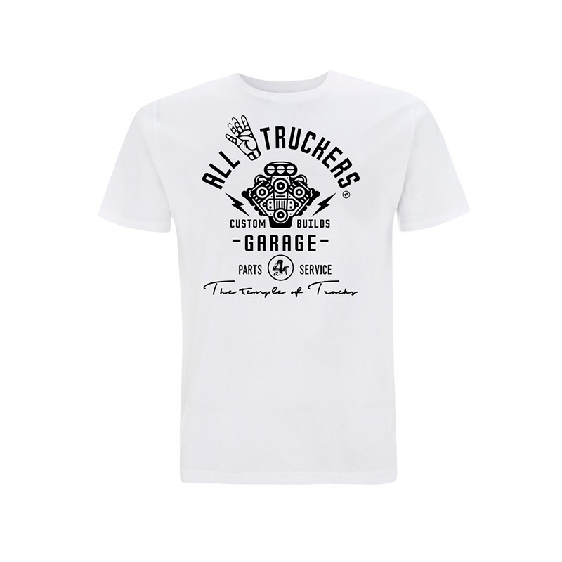 Camiseta Original A4T Custom Build Garage White | All4Truckers