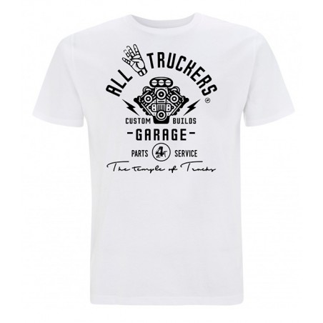 Camiseta Original A4T Custom Build Garage White | All4Truckers