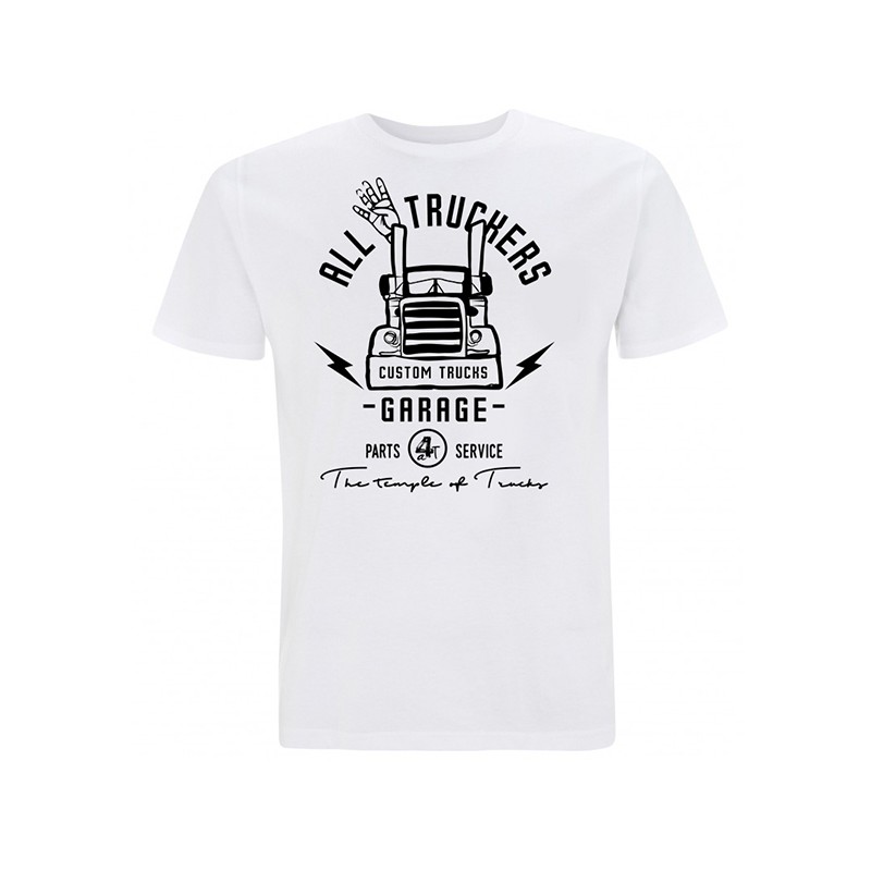 Camiseta Original A4T Custom Build Garage White | All4Truckers
