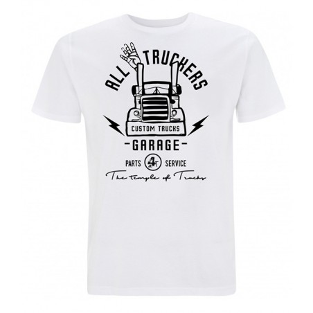 Camiseta Original A4T Custom Build Garage White | All4Truckers
