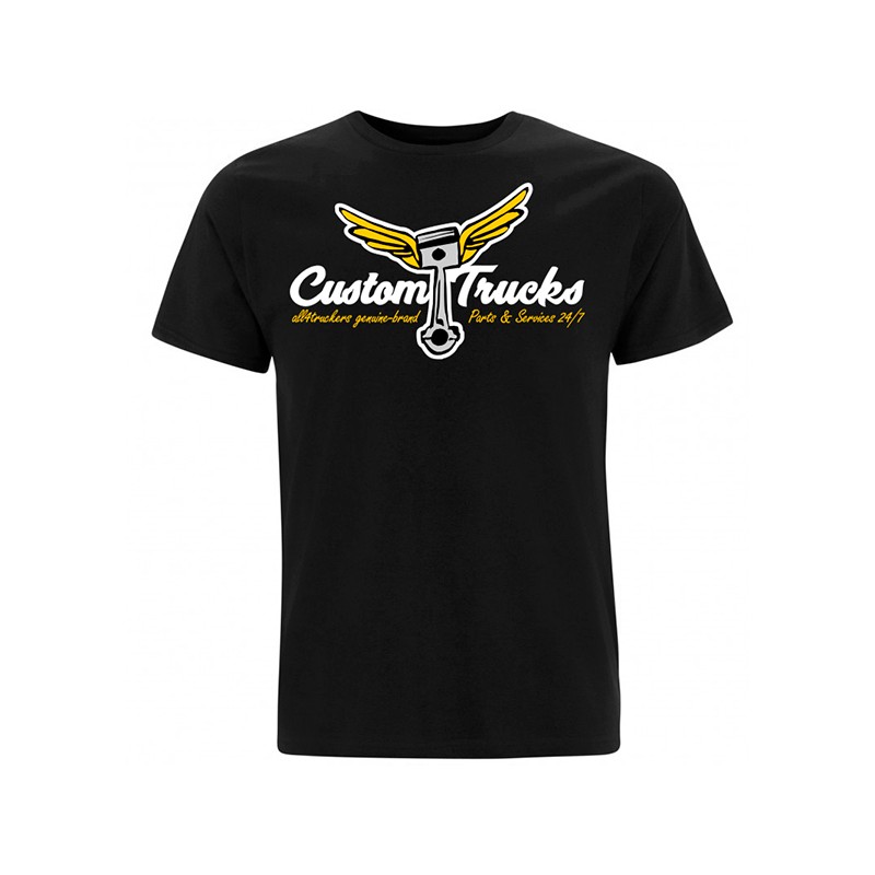 Camiseta Original A4T Custom Trucks Piston Negra | All4Truckers