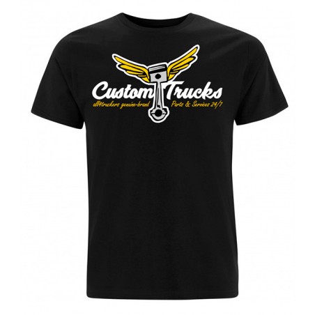 Camiseta Original A4T Custom Trucks Piston Negra | All4Truckers