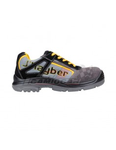 Zapato de seguridad J'hayber Maverick S1P SRC - Gris con detalles en negro y amarillo