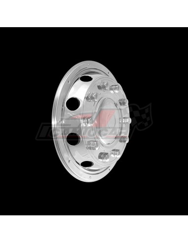Juego de Tapacubos Delanteros Deluxe de 22,5" en Acero Inoxidable para Camión